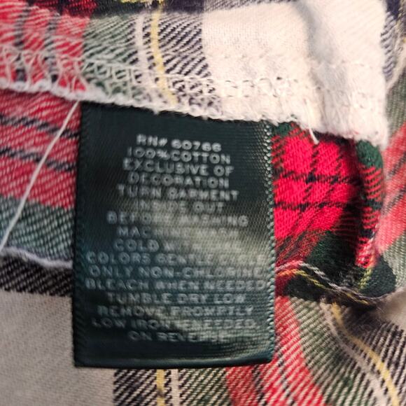 Lauren Ralph Lauren Plaid Pajama Shirt Sz Large - Picture 8 of 8